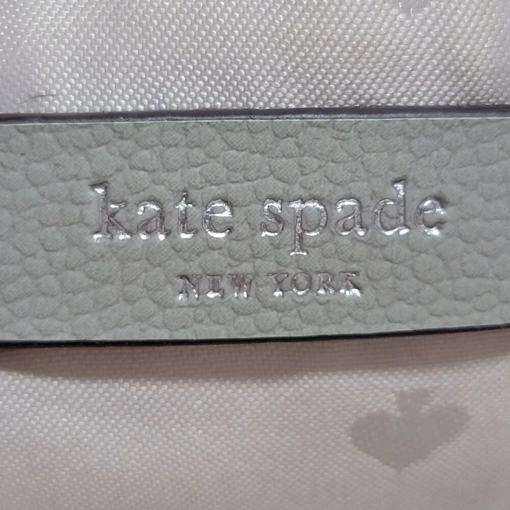 Kate Spade Lt Grey Purse Backpack Style w/ Adjustable Straps